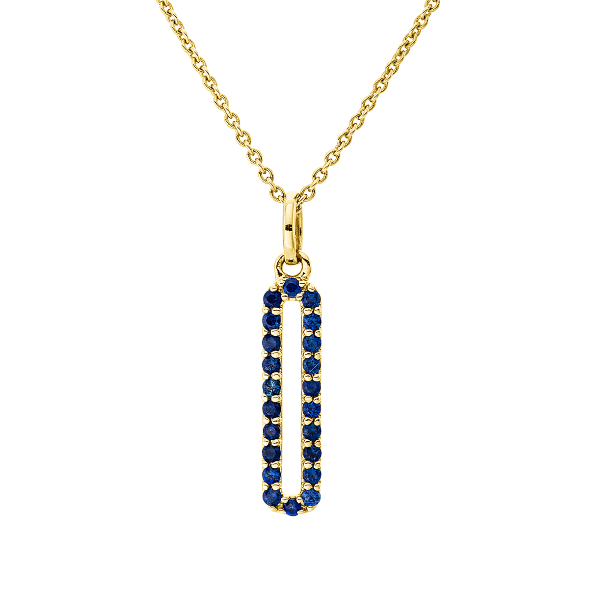 Collier 18 kt GG Oval, mit ZÖ 42 cm