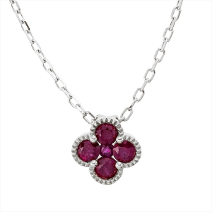 Collier 18 kt WG, mit ZÖ 40 cm + 43 cm