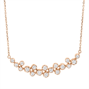 Collier 18 kt RG, mit ZÖ 40 cm