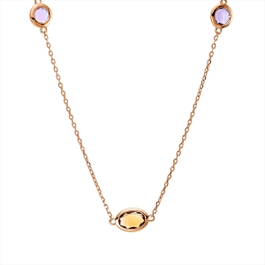 Collier 18 kt GG, mit ZÖ 40 cm + 42 cm