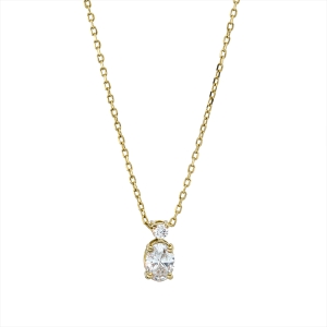 Collier 18 kt GG, mit ZÖ 40 cm + 42 cm