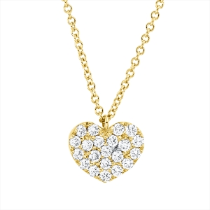 Collier 18 kt GG Herz, mit Öse