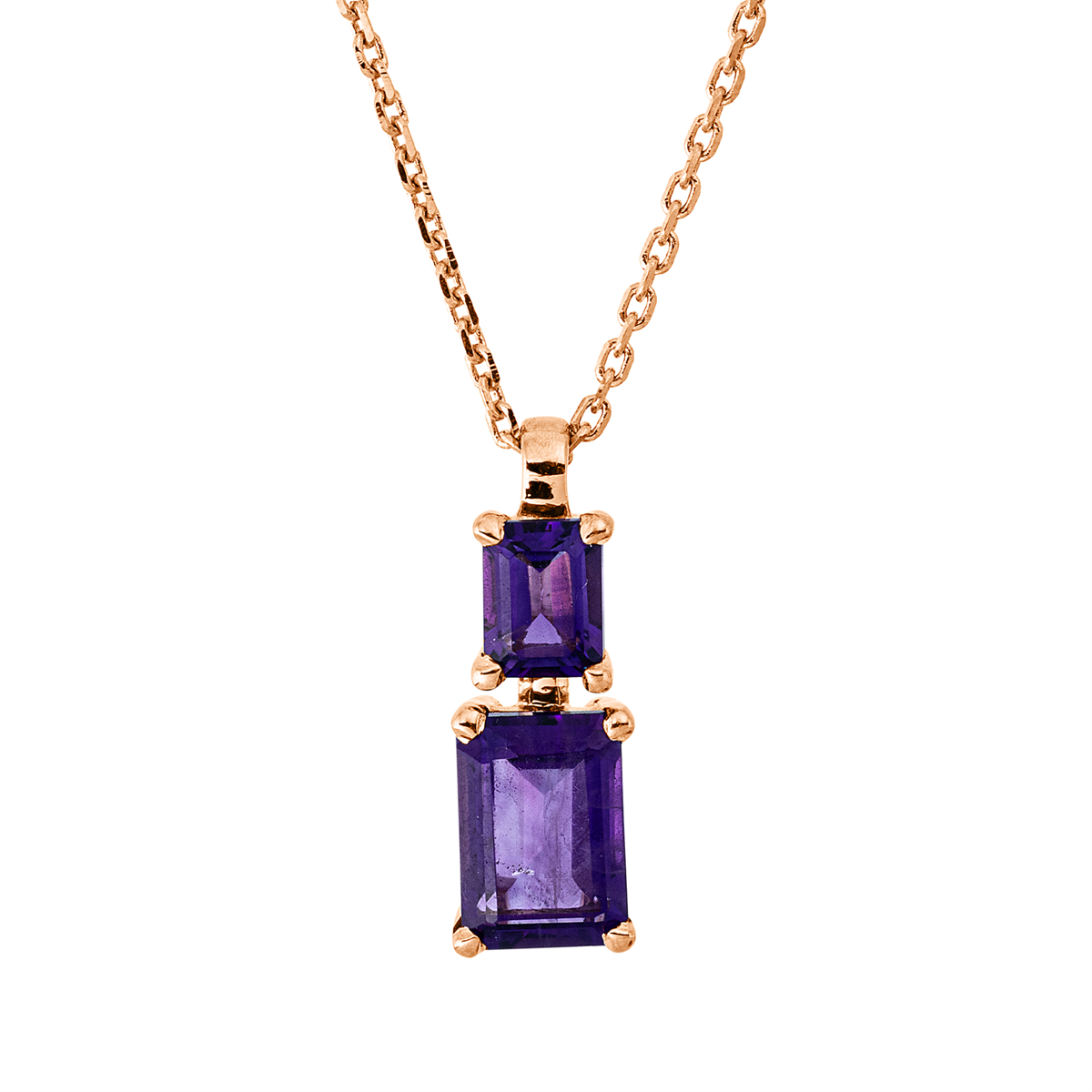 Collier 18 kt RG, mit ZÖ 42 cm