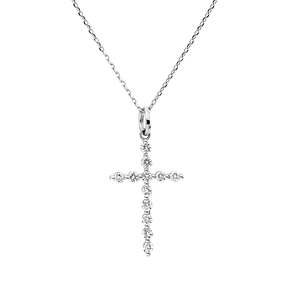 Collier 18 kt WG, mit Öse