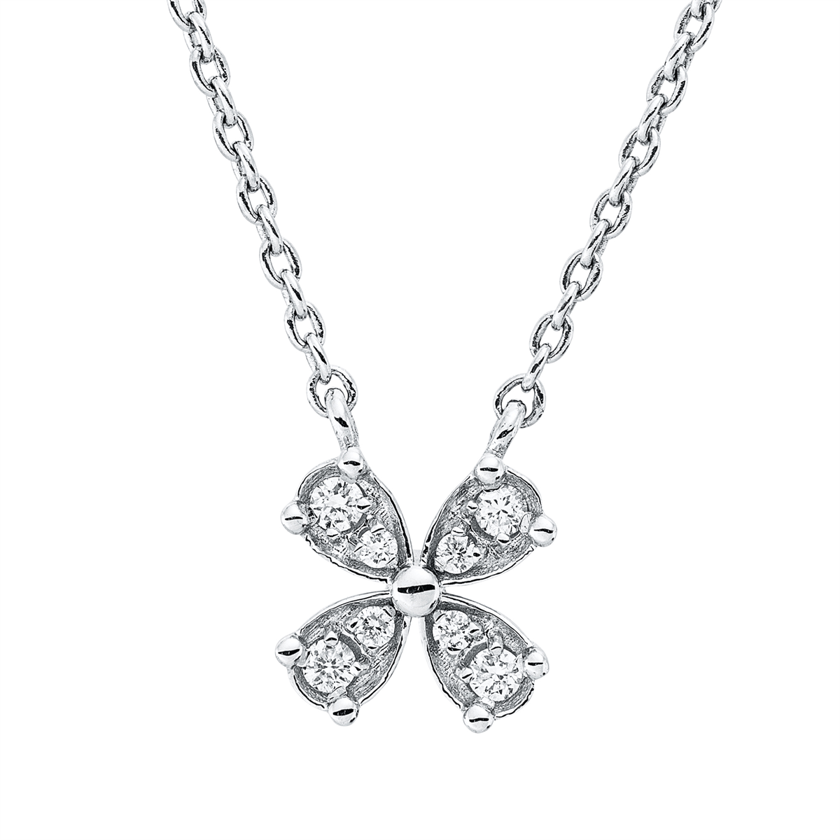 Collier 18 kt WG, mit ZÖ 39,5 cm