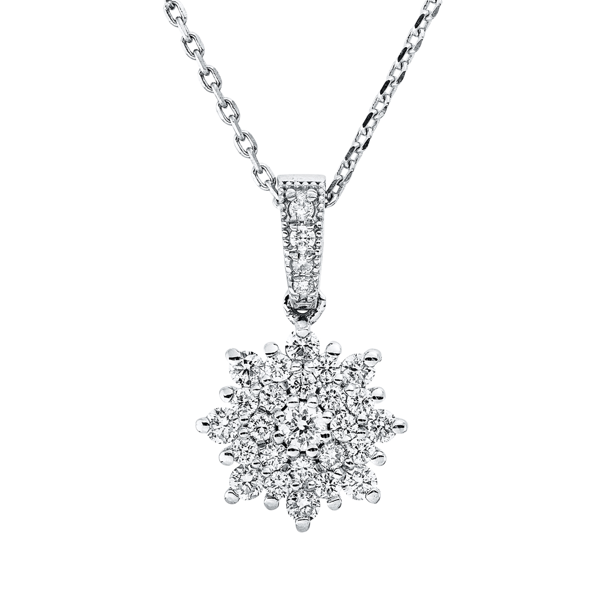 Collier 18 kt WG, mit Öse