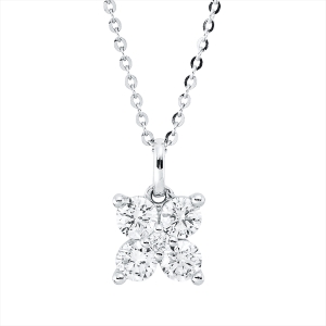 Collier 18 kt WG, mit ZÖ 40 cm + 42,5 cm