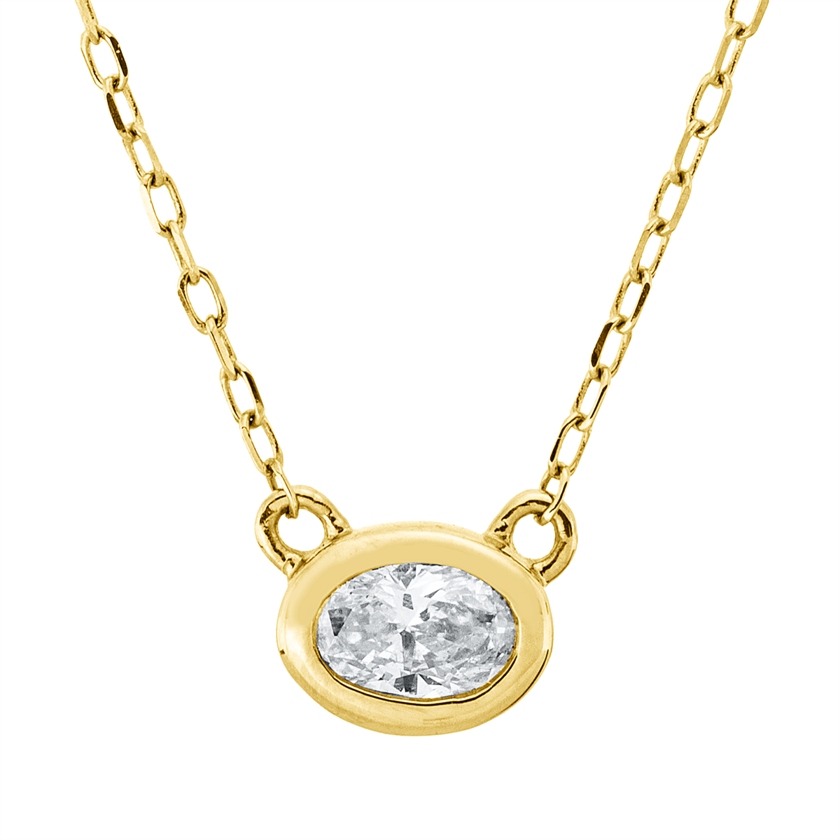 Solitaire Collier Zarge 18kt Gelbgold mit ZÖ 40 cm + 42,5 cm mit 0,17ct Diamanten