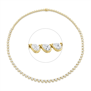 Collier 18 kt GG+WG