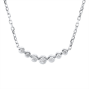 Collier 18 kt WG, mit ZÖ 40 cm + 43 cm