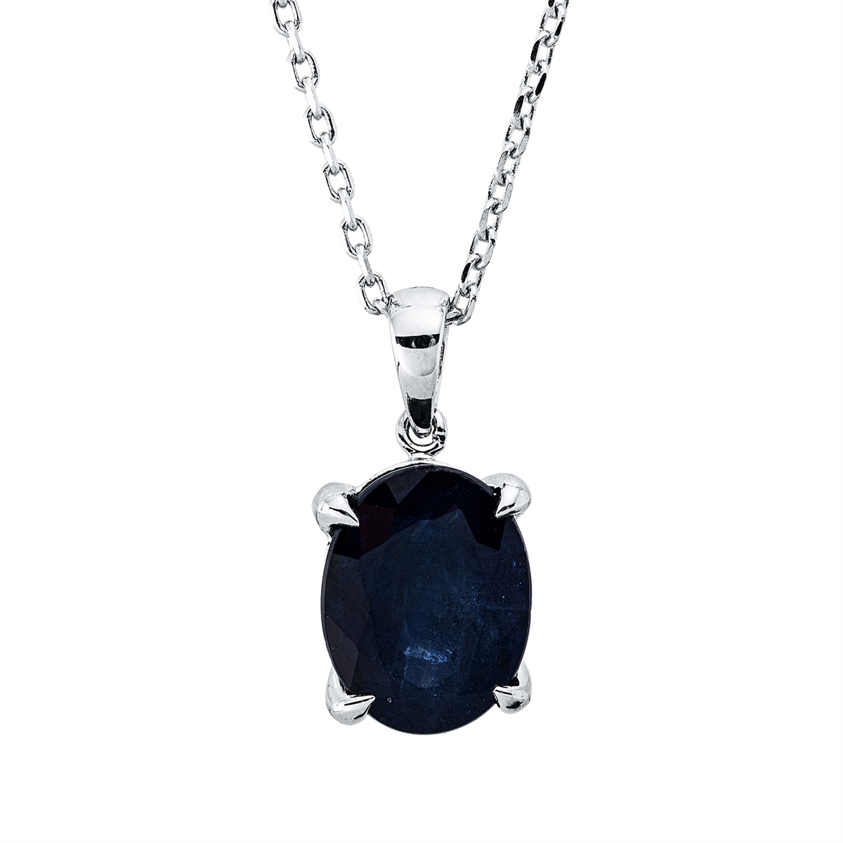 Collier 4er-Krappe 18 kt WG, mit Öse