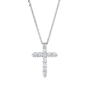 Collier 18 kt WG Kreuz