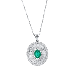 Collier 18 kt WG, mit Öse