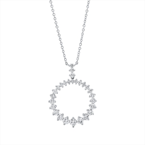 Collier 18 kt WG, mit ZÖ 40,6 cm