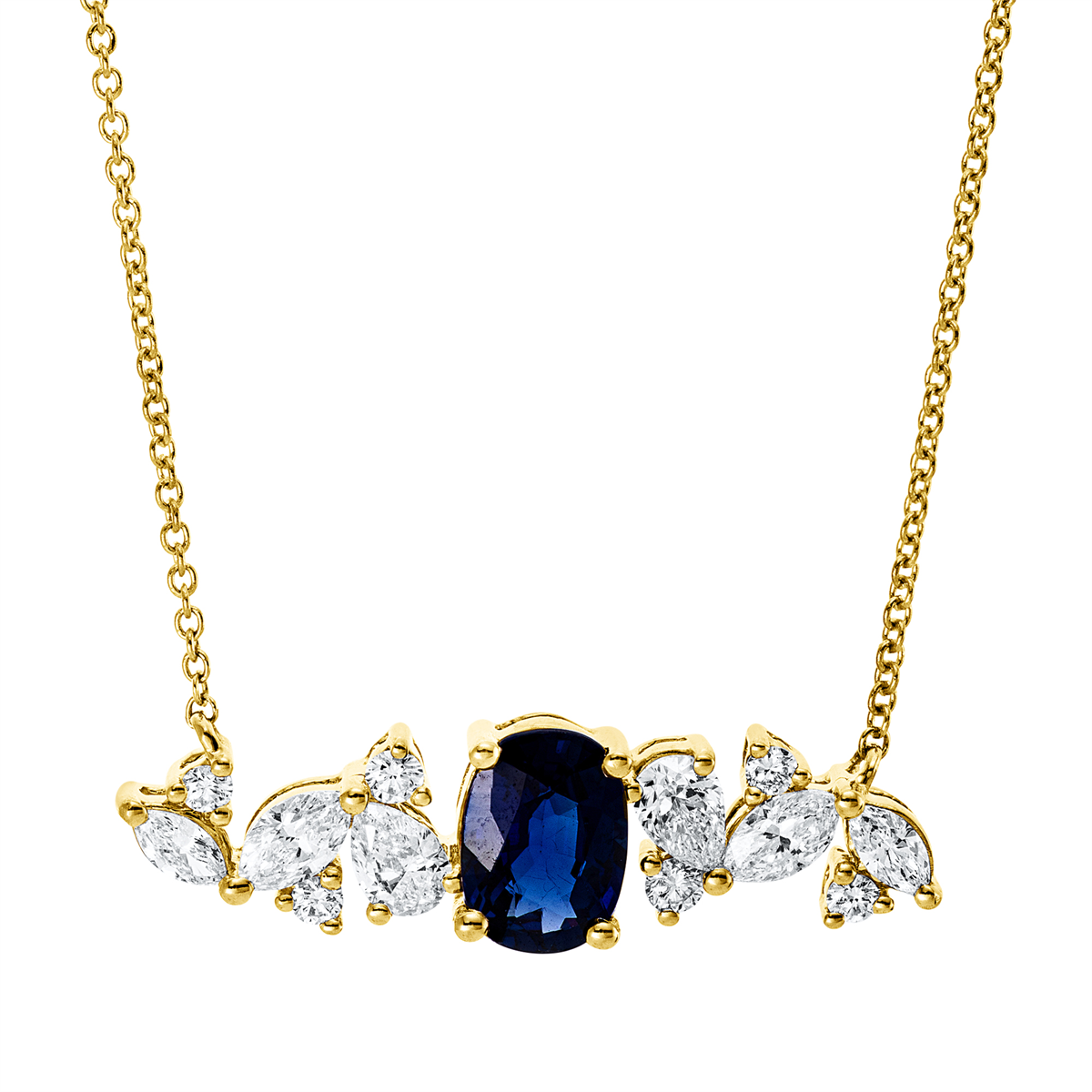 Collier 18 kt GG, mit ZÖ 39 cm