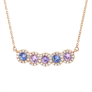 Collier 18 kt RG, mit ZÖ 40 cm