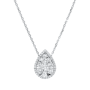 Collier 950 Pt Platin, mit ZÖ 40,6 cm