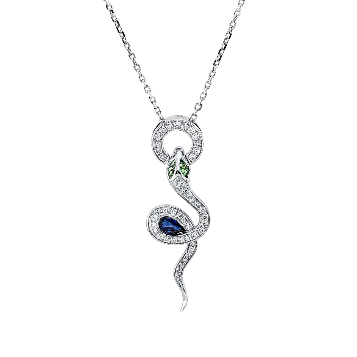 Collier 18 kt WG Schlange