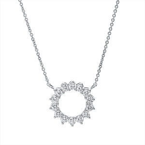 Collier 18 kt WG Kreis