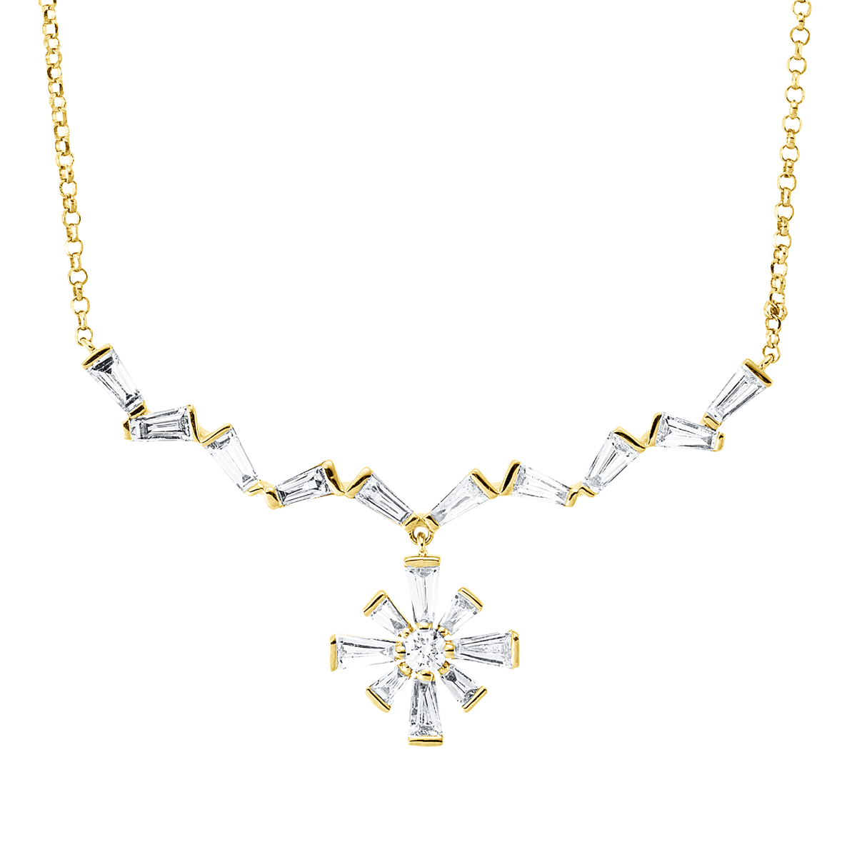 Collier 18 kt GG, mit ZÖ 40,5 cm + 41,5 cm