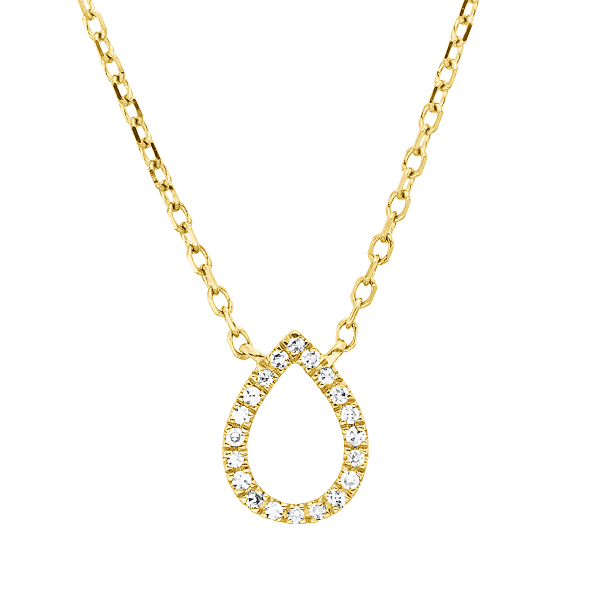 Collier 18 kt GG Tropfen, mit ZÖ 40 cm + 42 cm