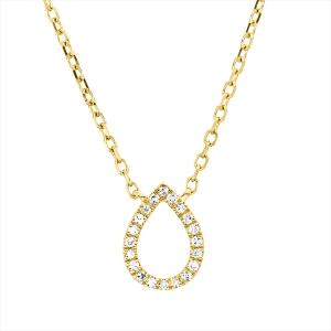 Collier 18 kt GG Tropfen, mit ZÖ 40 cm + 42 cm