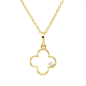 Collier 4er-Krappe 18 kt GG, mit ZÖ 40 cm, 42,5cm