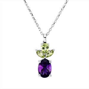 Collier 18 kt WG, mit ZÖ 43 cm