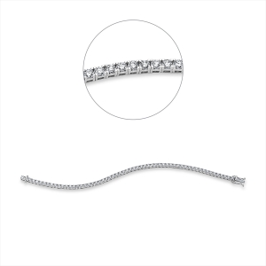 Tennisarmband  18kt Weißgold mit 4,00ct Diamanten
