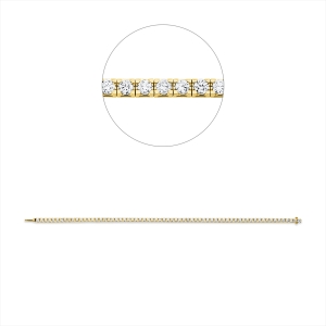 Tennisarmband 4er-Krappe 18kt Gelbgold / Weißgold mit 2,50ct Diamanten