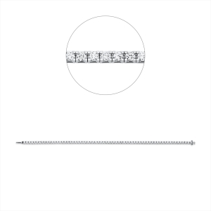 Tennisarmband 4er-Krappe 18kt Gelbgold / Weißgold mit 2,50ct Diamanten