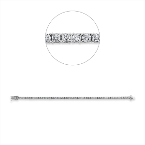 Tennisarmband  18kt Weißgold mit 4,05ct Diamanten