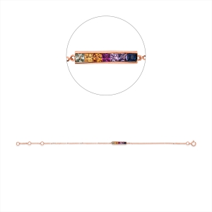 Armband 18 kt RG, mit ZÖ 15 cm + 16.5 cm