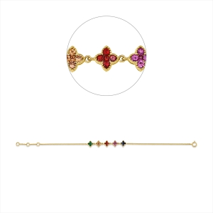 Armband 18 kt GG, mit ZÖ 15,5 cm + 16,5 cm