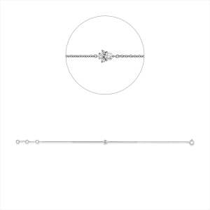 Armband 18 kt GG, mit ZÖ 15,5 cm + 16,5 cm