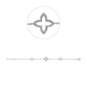 Armband 18 kt GG, mit ZÖ 16 cm + 17 cm