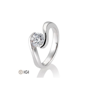 Bild von Verlobungsring Schwung 1.50 ct.  750/- Weißgold