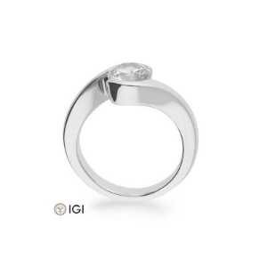Bild von Verlobungsring Schwung 1.50 ct.  750/- Weißgold