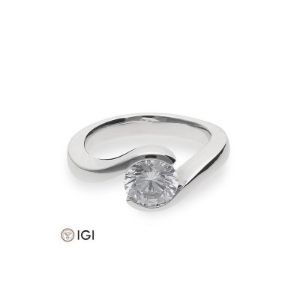Bild von Verlobungsring Schwung 1.50 ct.  750/- Weißgold