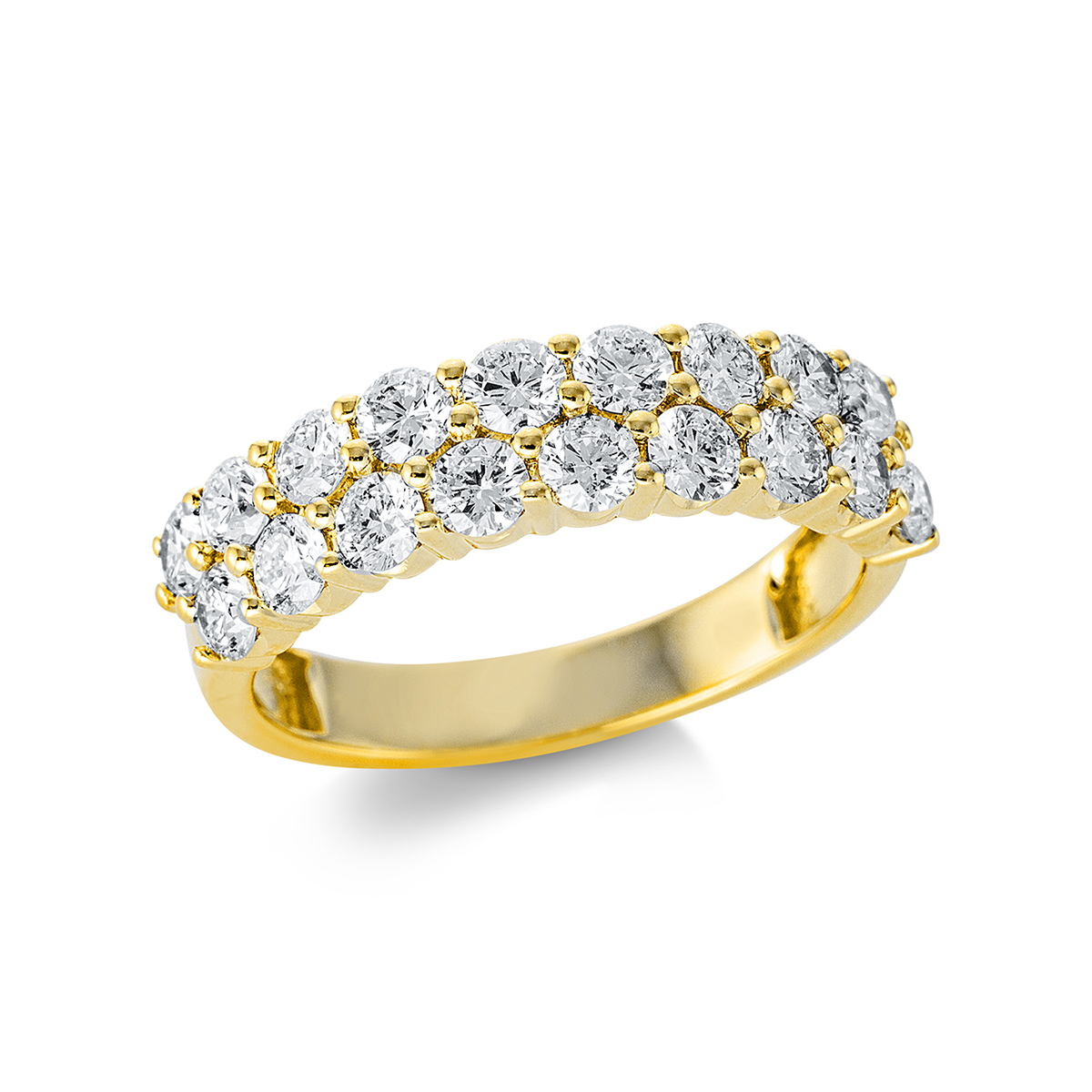 Pavé Ring  18kt Gelbgold mit 1,42ct Diamanten