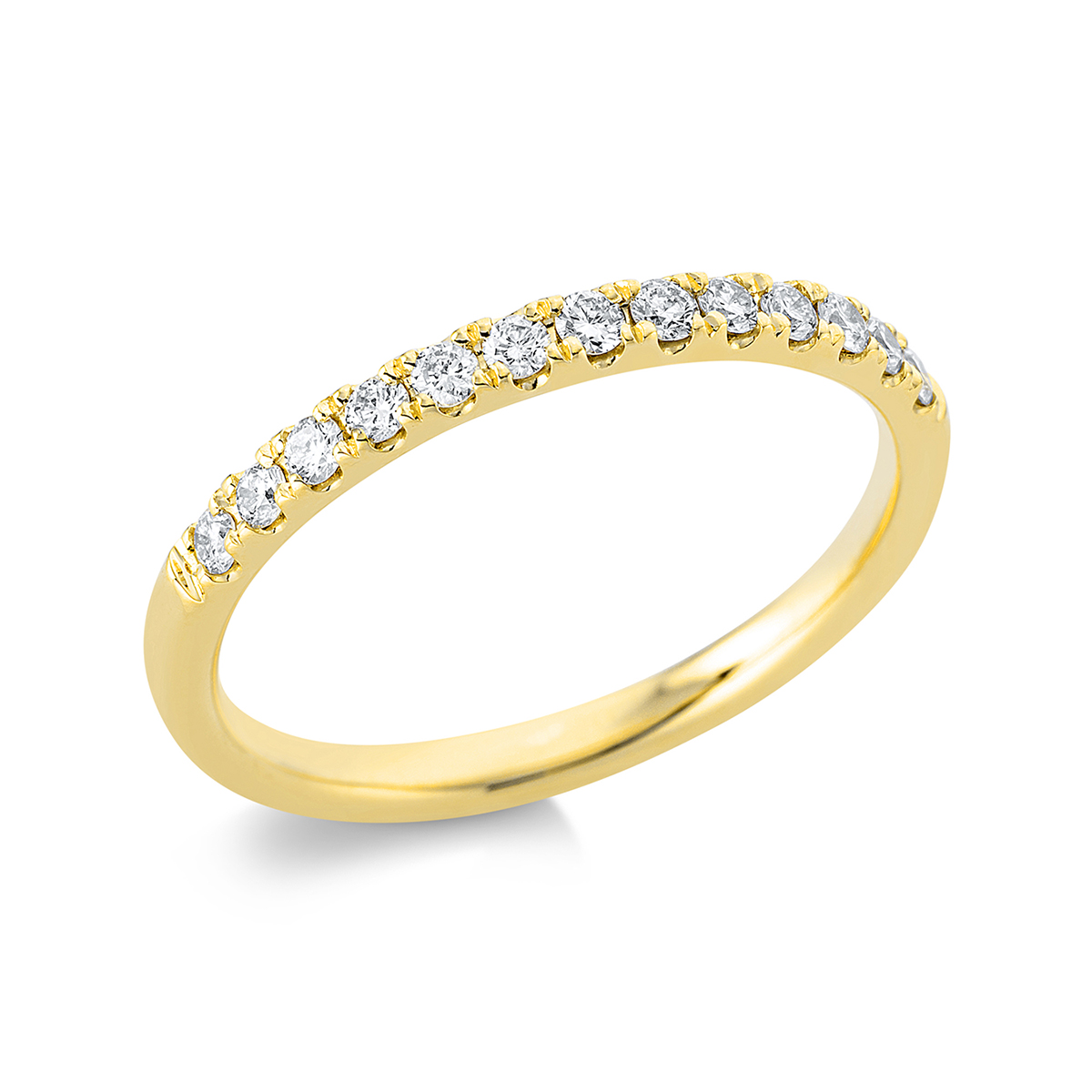 Memoire halb Ring  18kt Gelbgold mit 0,22ct Diamanten