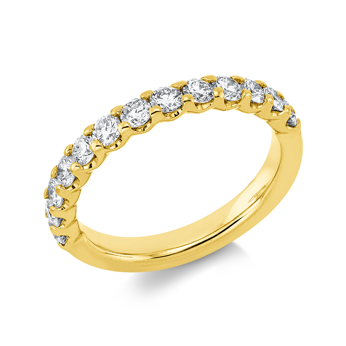 Memoire halb Ring  18kt Gelbgold mit 0,87ct Diamanten