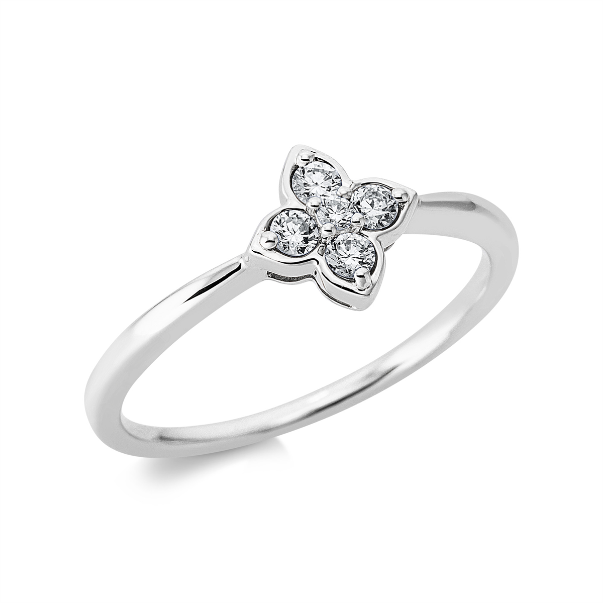Ring 18 kt WG Kleeblatt
