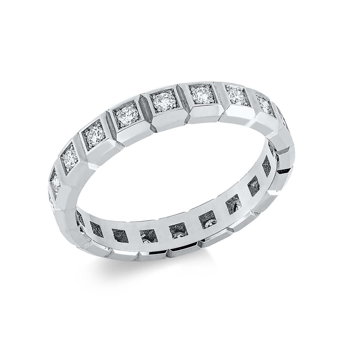 Infinity Memoire Ring  18kt Weißgold mit 0,41ct Diamanten