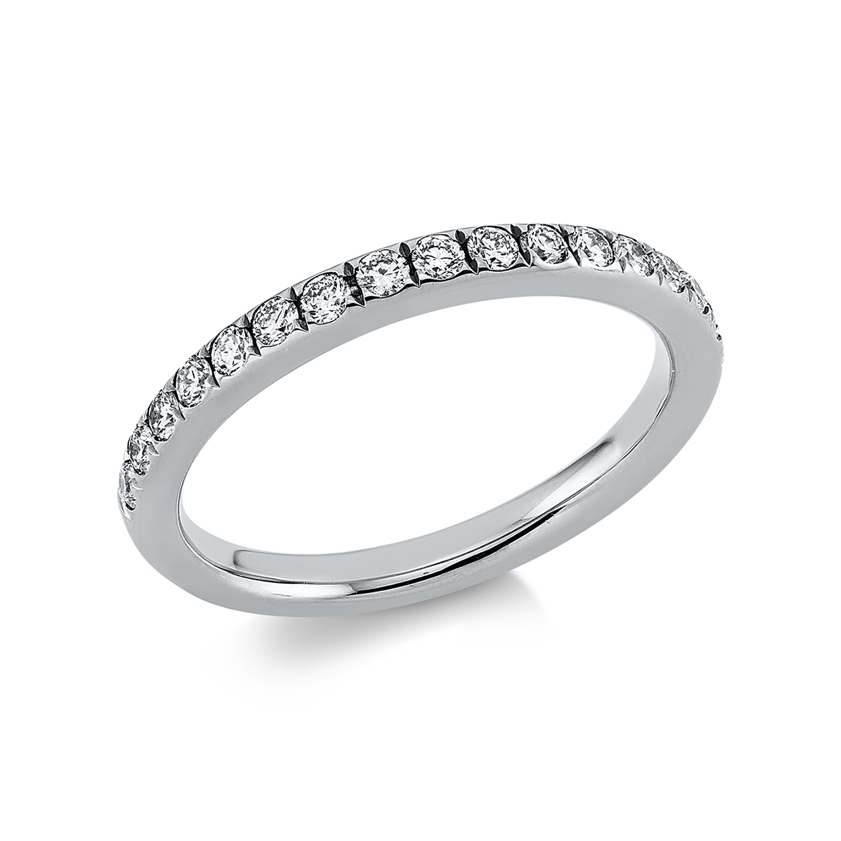 Memoire halb Ring  18kt Weißgold mit 0,35ct Diamanten