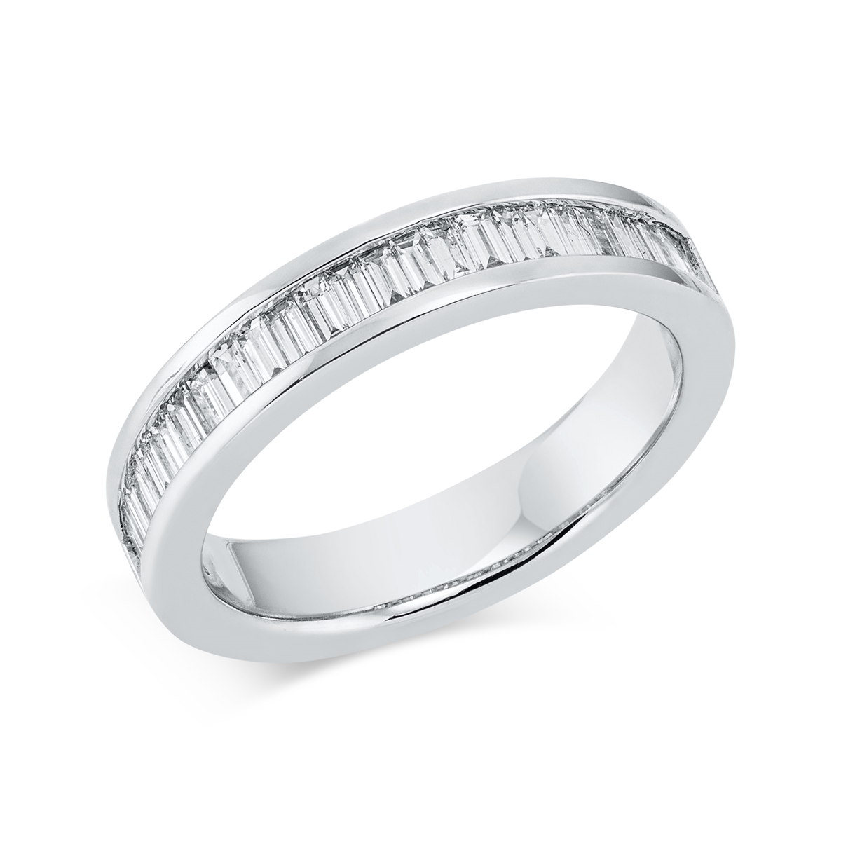 Memoire halb Ring  18kt Weißgold mit 0,66ct Diamanten