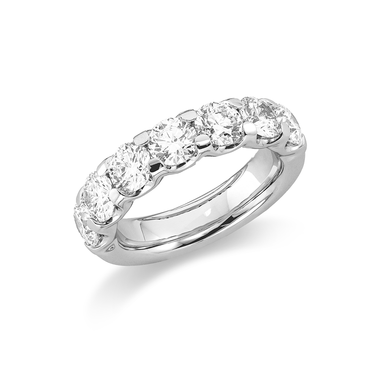 Memoire halb Ring 4er-Krappe 18kt Weißgold GIA Premium Edition mit 2,80ct Diamanten