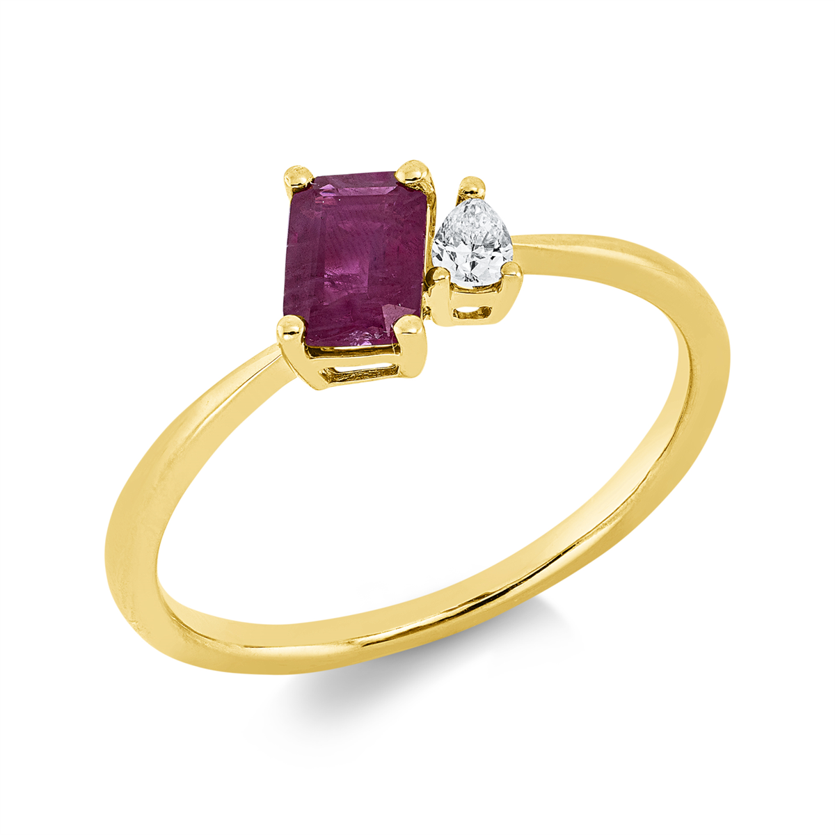 Ring 4er-Krappe 18 kt GG