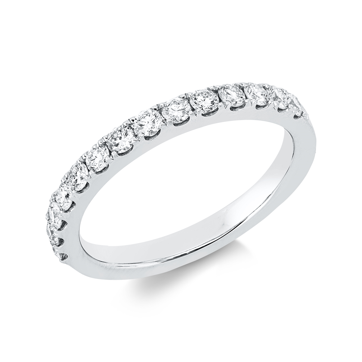Memoire halb Ring  18kt Weißgold mit 0,45ct Diamanten
