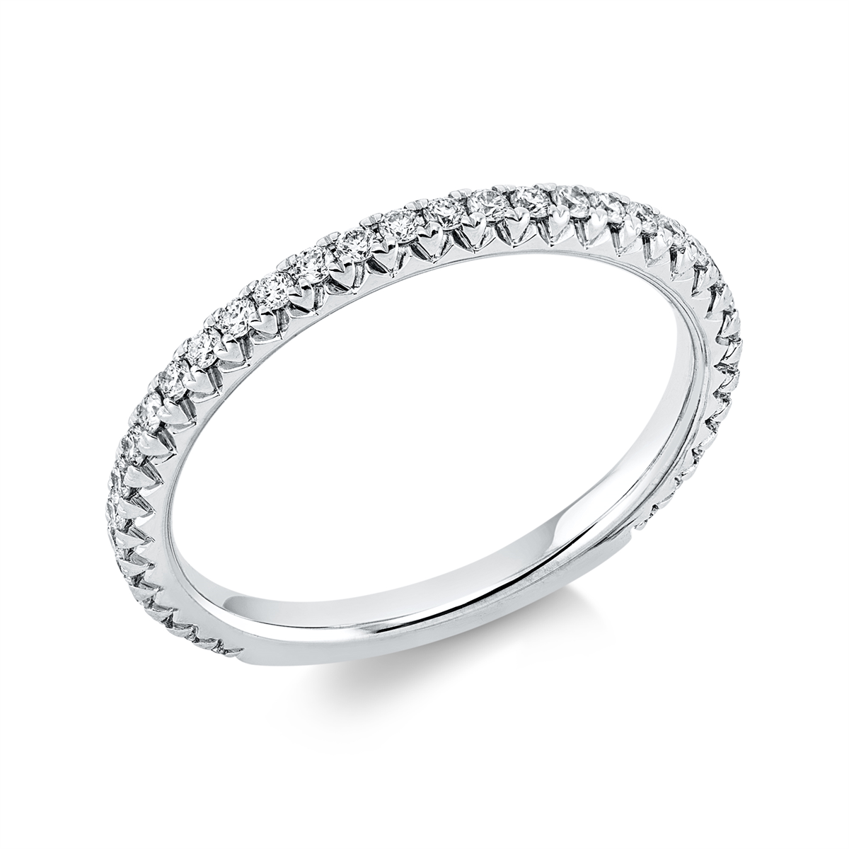 Memoire halb Ring  18kt Weißgold mit 0,30ct Diamanten